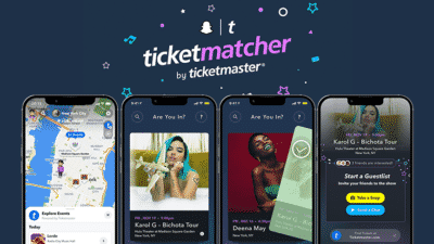 Snapchat Ticket Matcher Events Konzerte Ticketmaster Snap